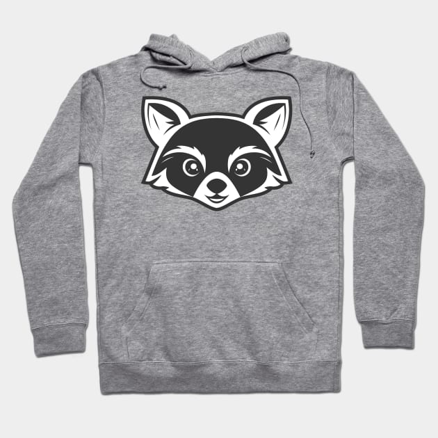 Cute Face of a Raccoon Animal Hoodie by Art-Jiyuu